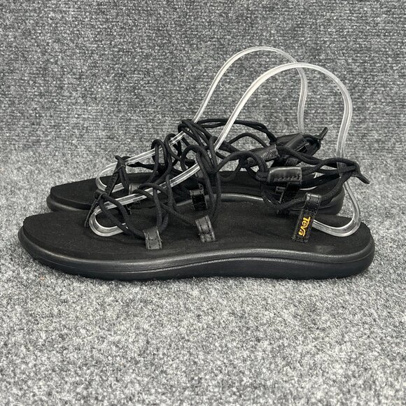 Teva Voya Infinity Sandals Womens Size 9 Black Athletic Recovery Beach Flip Flop - Picture 4 of 12